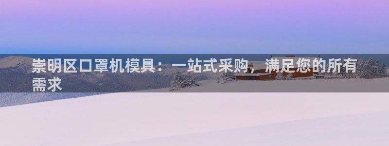 上海易倍投资有限公司：崇明区口罩机模具：一站式采购，满足