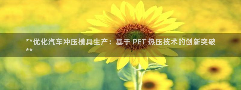 emc频率范围：**优化汽车冲压模具生产：基于 PET 