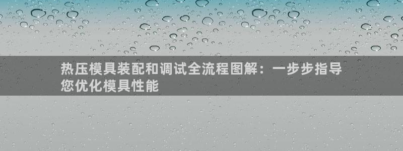 易倍纤代餐奶昔减肥效果怎么样：热压模具装配和调试全流程图